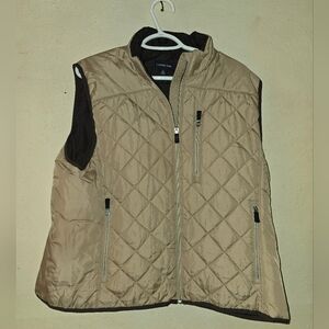 Lands' End Brown Quilted Vest